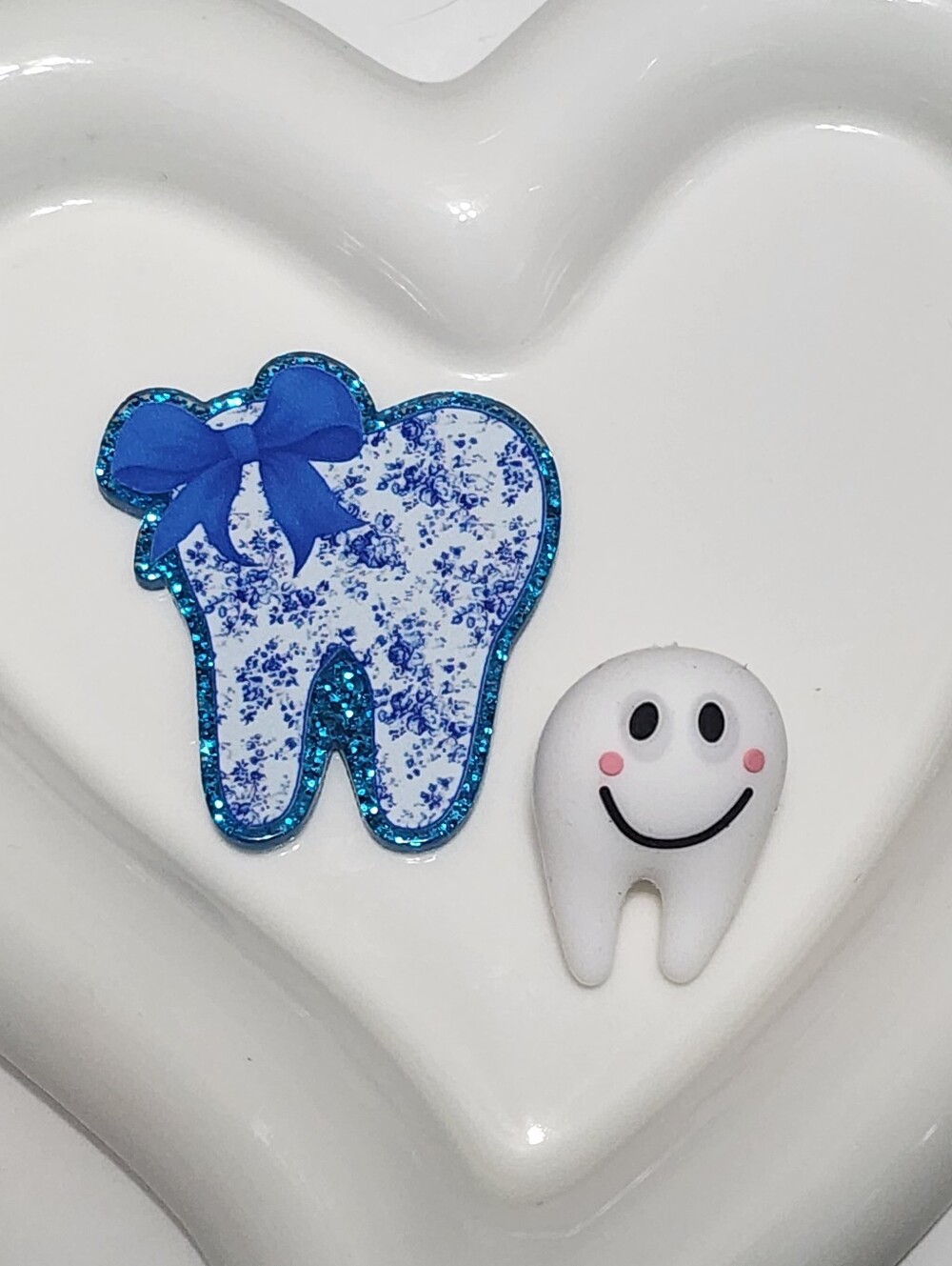 Tooth Flatback Focal Bead Badge Keychain Bag Clip Magnet Crafts Clip Flats